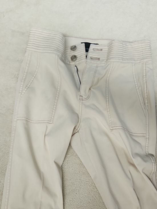 White House Black Market Pants - White House Black Market Cream Wide-Rib Waist Pants